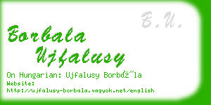 borbala ujfalusy business card